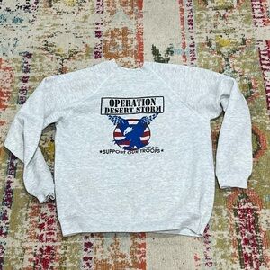 Vintage 90s Operation Desert Storm Military 1990s Crewneck Pullover Sweatshirt